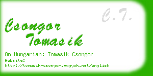 csongor tomasik business card